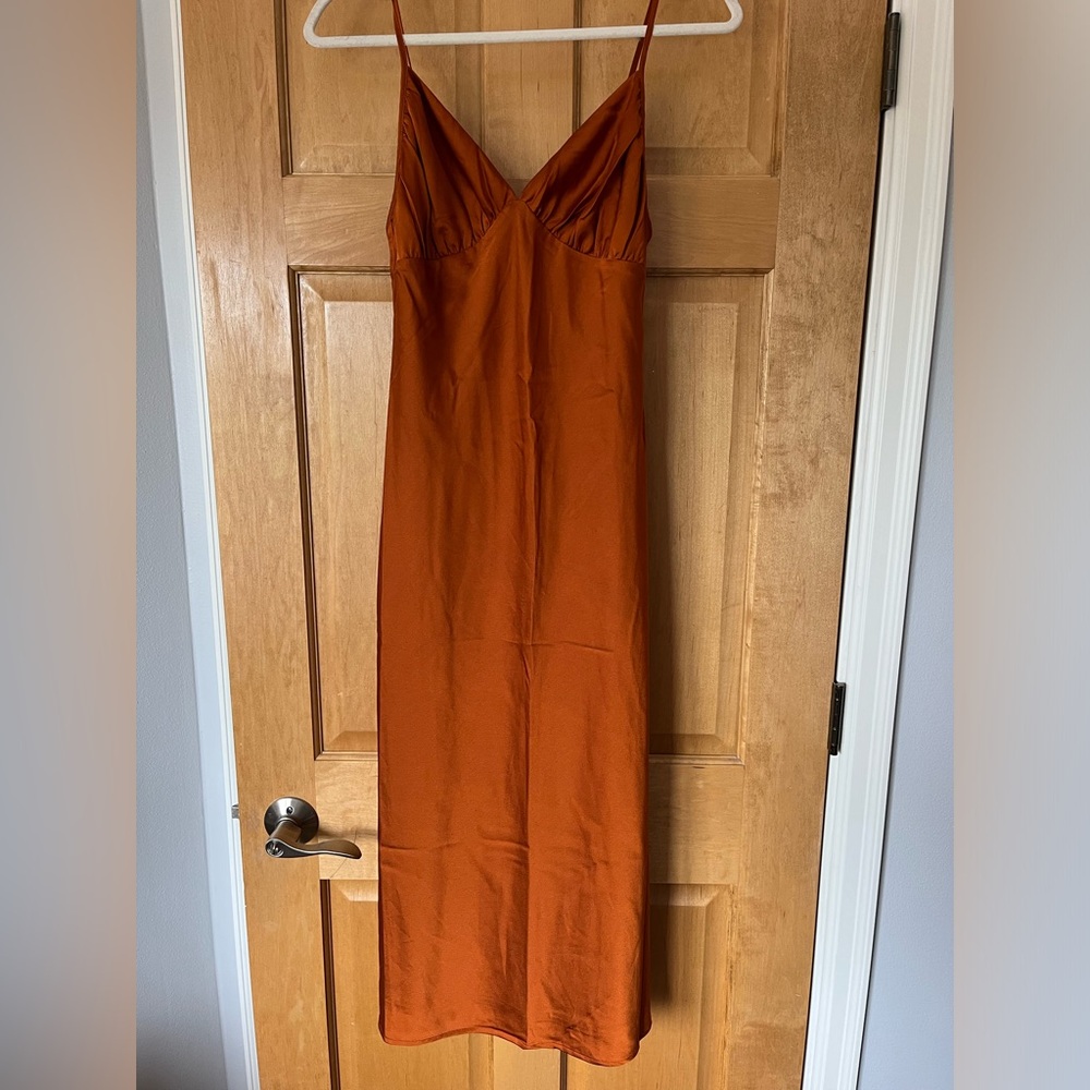 Abercrombie Satin Midi Dress